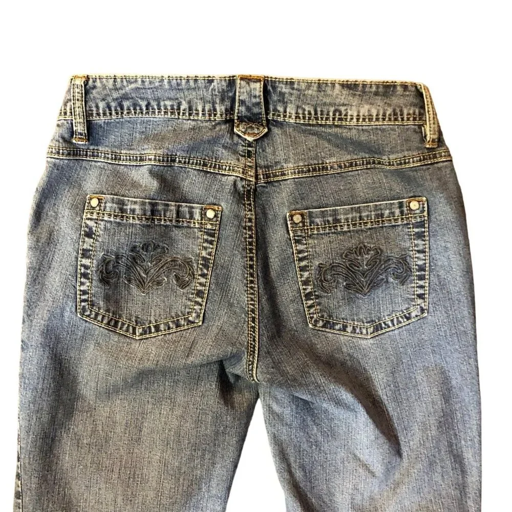 Cabi Jeans Womens 0 Used Embroidered Pockets 90s Bootcut Low Rise